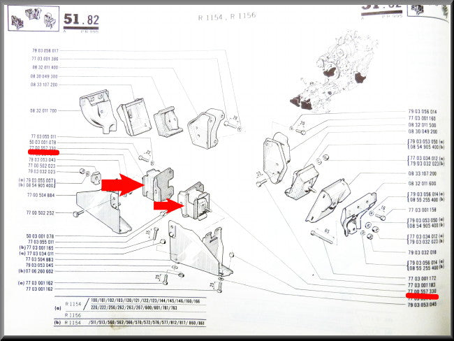 Silentbloc de boîte de vitesses (5 rapports) – Renault 16 – Renault 5 - Renault Alpine - OEM 7700557330