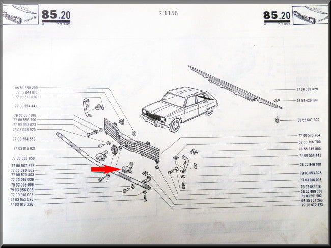 Bevestigingsklem sierstrip – Renault 16 – OEM 7700570503