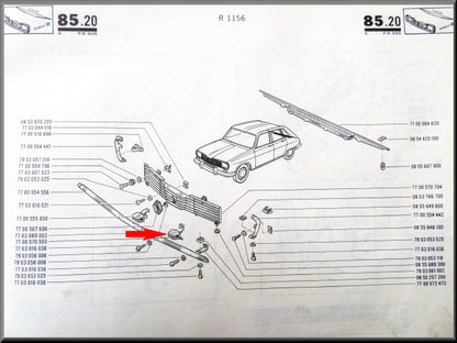 Bevestigingsklem sierstrip – Renault 16 – OEM 7700570503