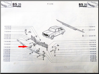 Agrafe moulure décorative – Renault 16 – OEM 7700555850