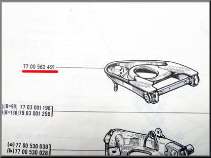 Bovenste draagarm rechts – Renault 16 - OEM 7700562491