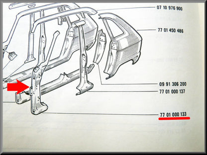 A Stijl links – Renault 16 – OEM 7701000133