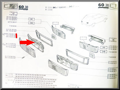 Feu arrière gauche – Renault 16 – OEM 7701010113