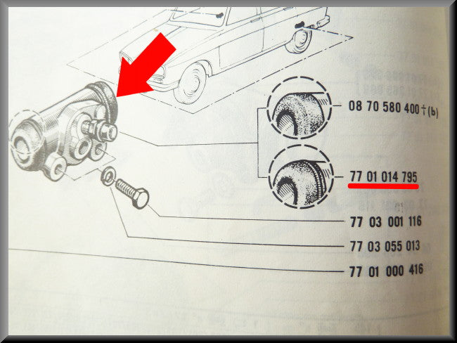 Cylindre de roue 22 mm Girling – Renault 16 – OEM 7701014795 / 7701024267