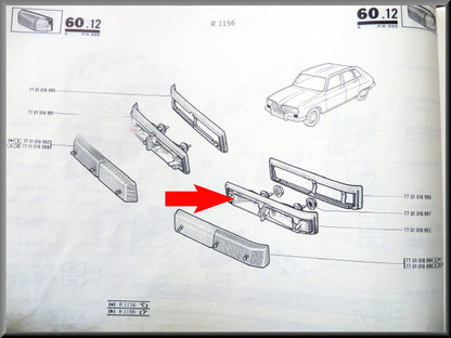 Unité de clignotant avant gauche avec caoutchouc – Renault 16 TX – Renault 5 Turbo - OEM 7701016993