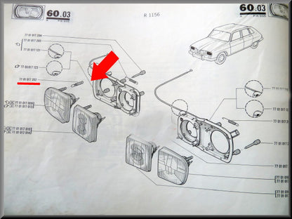 Headlamp spring R16 TX.