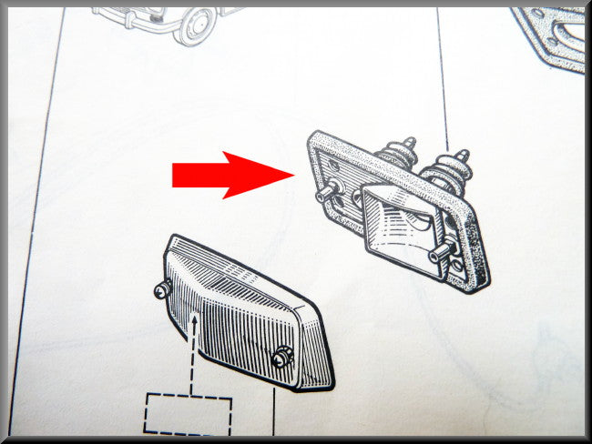 Knipperlicht unit rechts – Renault 16 L, TL, TS – OEM 7701018031
