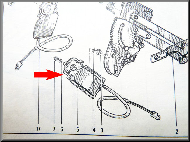 Moteur d'essuie-glace - Peugeot 504 – Renault 16 TX – OEM 7701018504