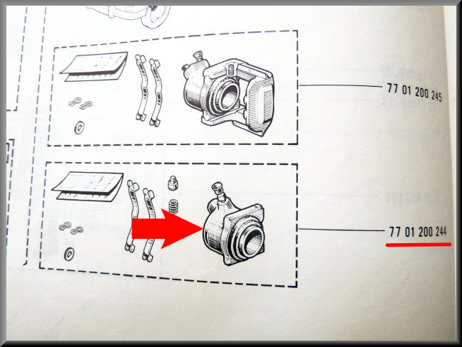 Étrier de frein gauche 54 mm – Renault 16 TX (1973-1975) – OEM 7701200244
