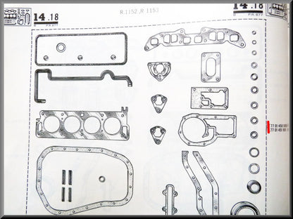 Jeu de joints moteur – Renault 16 TL, L – OEM 7701450505
