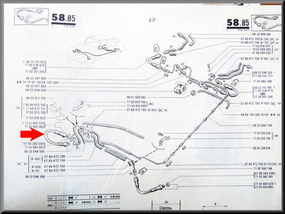 Kit flexibles de frein avant – Renault 16 – OEM 7701450520