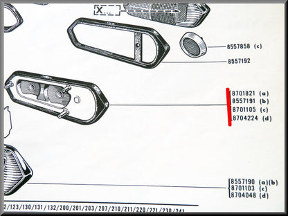 Achterlicht huis rechts – Renault 16 – OEM 0870182100