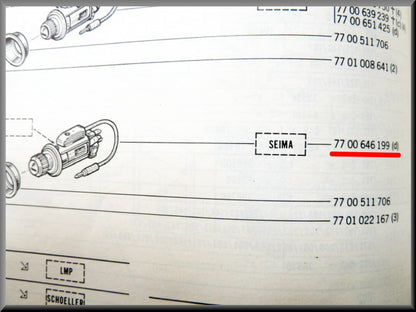 Sigaretten aansteker – Renault 16 TX – OEM 7700646199