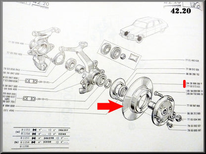 Kit disques de frein avant pour – Renault 16 >1968 – OEM 7700572631