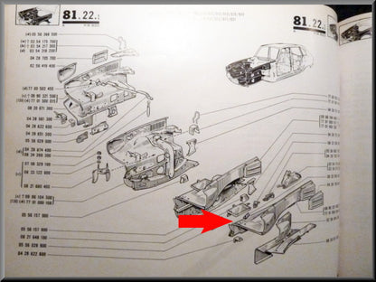 Garde-boue intérieur avant gauche – Renault 16 – OEM 7701500014 / 7701455983