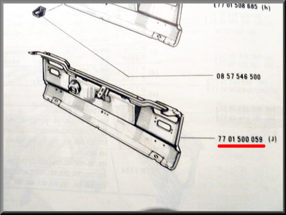Rear panel – Renault 16 TS < 1972 – OEM 7701500059