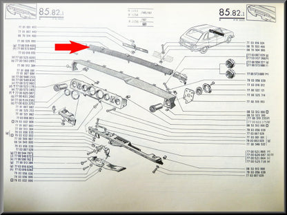 Grille d'aération intérieure – Renault 16 – OEM 7700528999