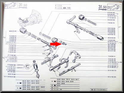 Caoutchouc de tringlerie de boîte de vitesses – Renault 16 – OEM 0607855600