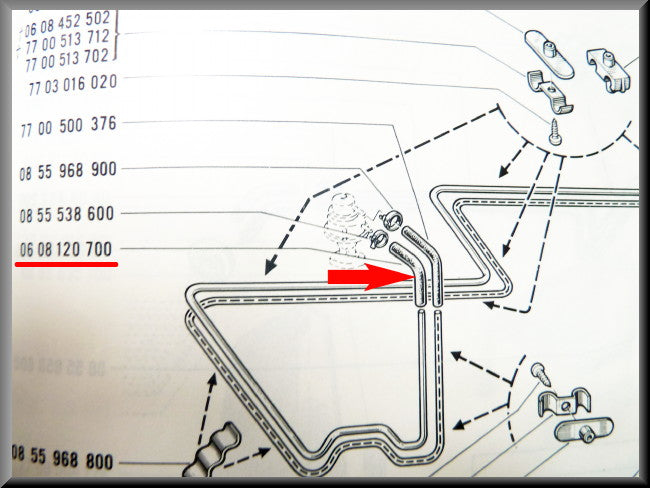 Tuyau pompe à essence épais – Renault 16 – Renault 12 - OEM 0608120700