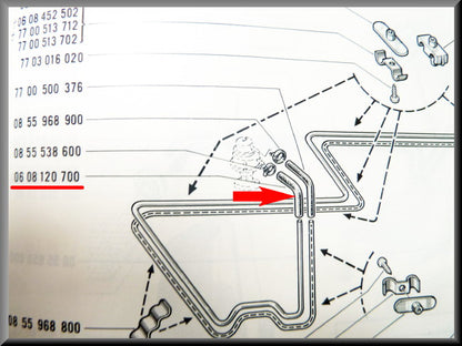 Tuyau pompe à essence épais – Renault 16 – Renault 12 - OEM 0608120700