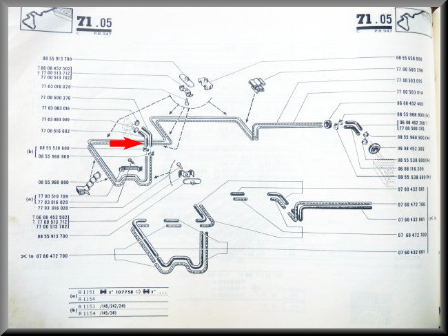 Tuyau pompe à essence épais – Renault 16 – Renault 12 - OEM 0608120700