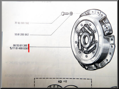 Groupe de pression - Renault 16 L-TL-TS (1150-1151 et 1152 < 1972) – OEM 0855611300