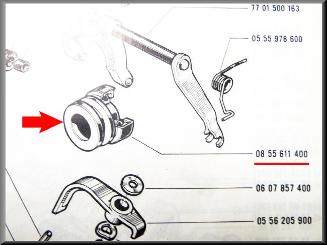 Butée d'embrayage – Renault 16 L, TL, TS < 1972 – OEM 0855611400