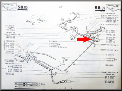Jeu de flexibles de frein arrière – Renault 16 – OEM 7700551289