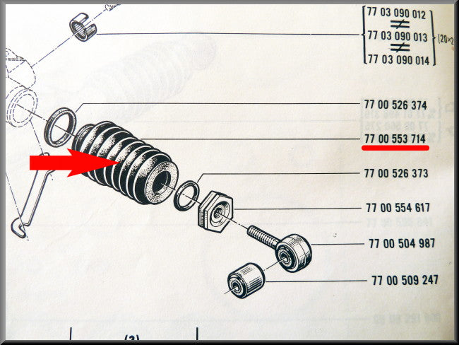 Steering rack gaiter – Renault 16 - Renault 12 - Renault 17 - OEM 7700553714