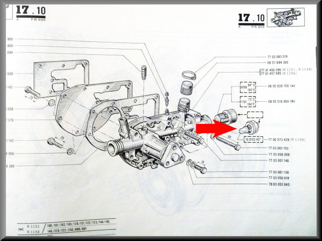 Thermostat – Renault 16 - Renault 15 – OEM 7700573429