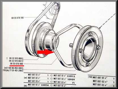 Courroie trapézoïdale large – Renault 16 – OEM 7701348229 / 0855676000
