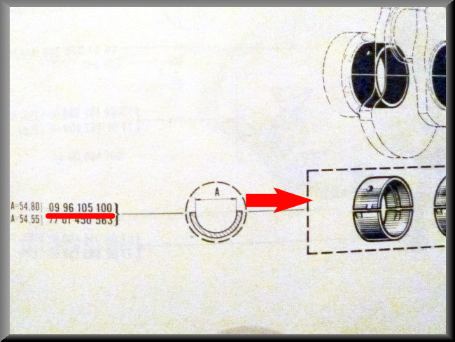 Main bearings 54.8 mm STD – Renault 16 – Lotus Europa - Renault 17 - Renault various – OEM 7701348417