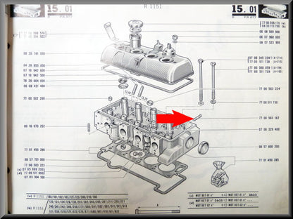 Goujon culasse – Renault 16 – OEM 7700503187