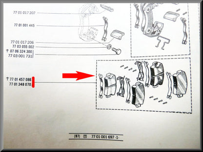 Remblokken Bendix - Alle types Renault 16 behalve R1150 – OEM 7701348070