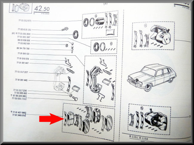 Remblokken Bendix - Alle types Renault 16 behalve R1150 – OEM 7701348070