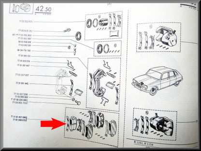 Remblokken Bendix - Alle types Renault 16 behalve R1150 – OEM 7701348070
