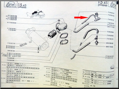 Crankcase ventilation hose for – Renault 16 TX – OEM 7700551043