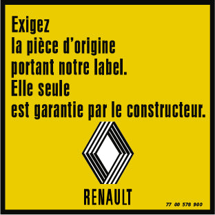 Auto sticker 10,8 x 10,8 cm – Renault 12 - Renault 16 - Renault divers