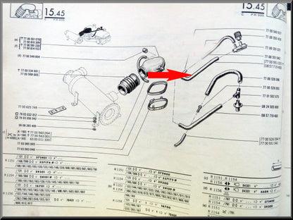 Tuyau de reniflard carter – Renault 16 TX – OEM 7700551020