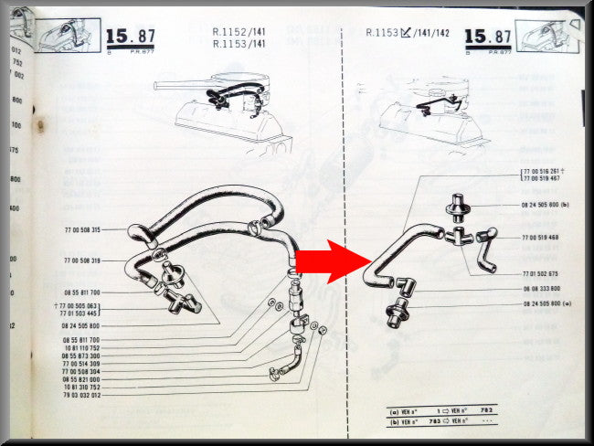 Carterventilatie slang – Renault 16 TL – OEM 7700516261