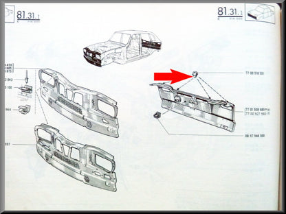 Caoutchouc panneau arrière – Renault 16 – OEM 7700518551