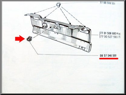 Guide de verrouillage du hayon.