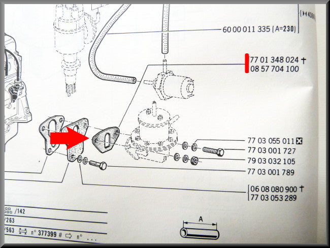 Joint de pompe à essence – Renault 12 – Renault 4 - Renault 5 - Renault 16 - OEM 0857704100