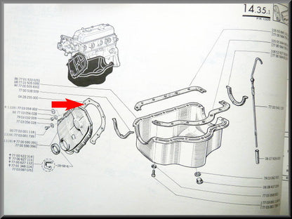 Joint de carter de distribution – Renault 12 - Renault 5 - Renault 15 - Renault divers – OEM 0428255000