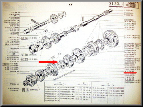 Synchronization ring 3rd and 4th gear
