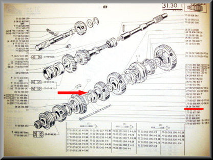 Synchronization ring 3rd and 4th gear