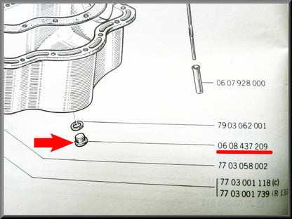 Aftapplug olie carter M18x1,5 – Renault 12 – OEM 0608437209