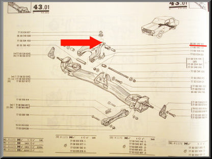Silentbloc de bras tiré de train arrière – Renault 12 – Renault 15 - Renault 17 - OEM 0608540900