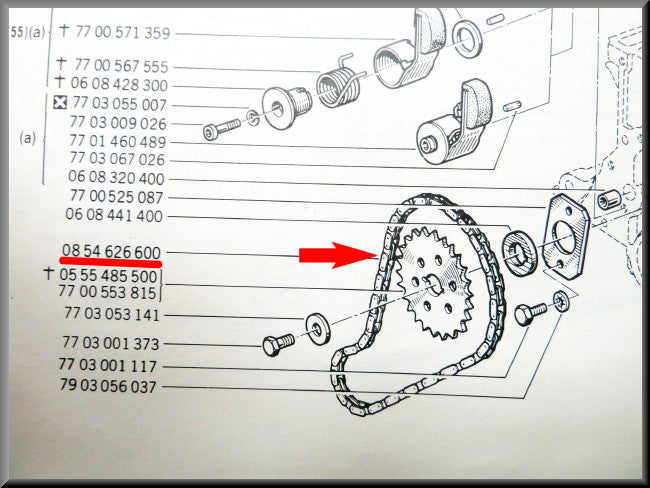 Timing belt kit – Renault 12 – Renault 15 - OEM - 0854626600
