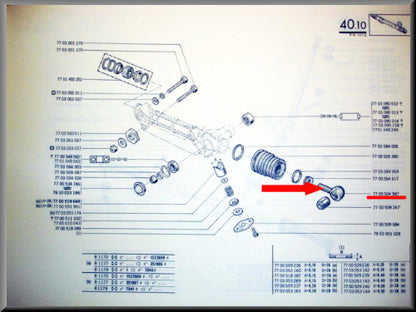 Œillet de direction – Renault 12 – Renault 16 – Renault 17 – OEM 7700504987